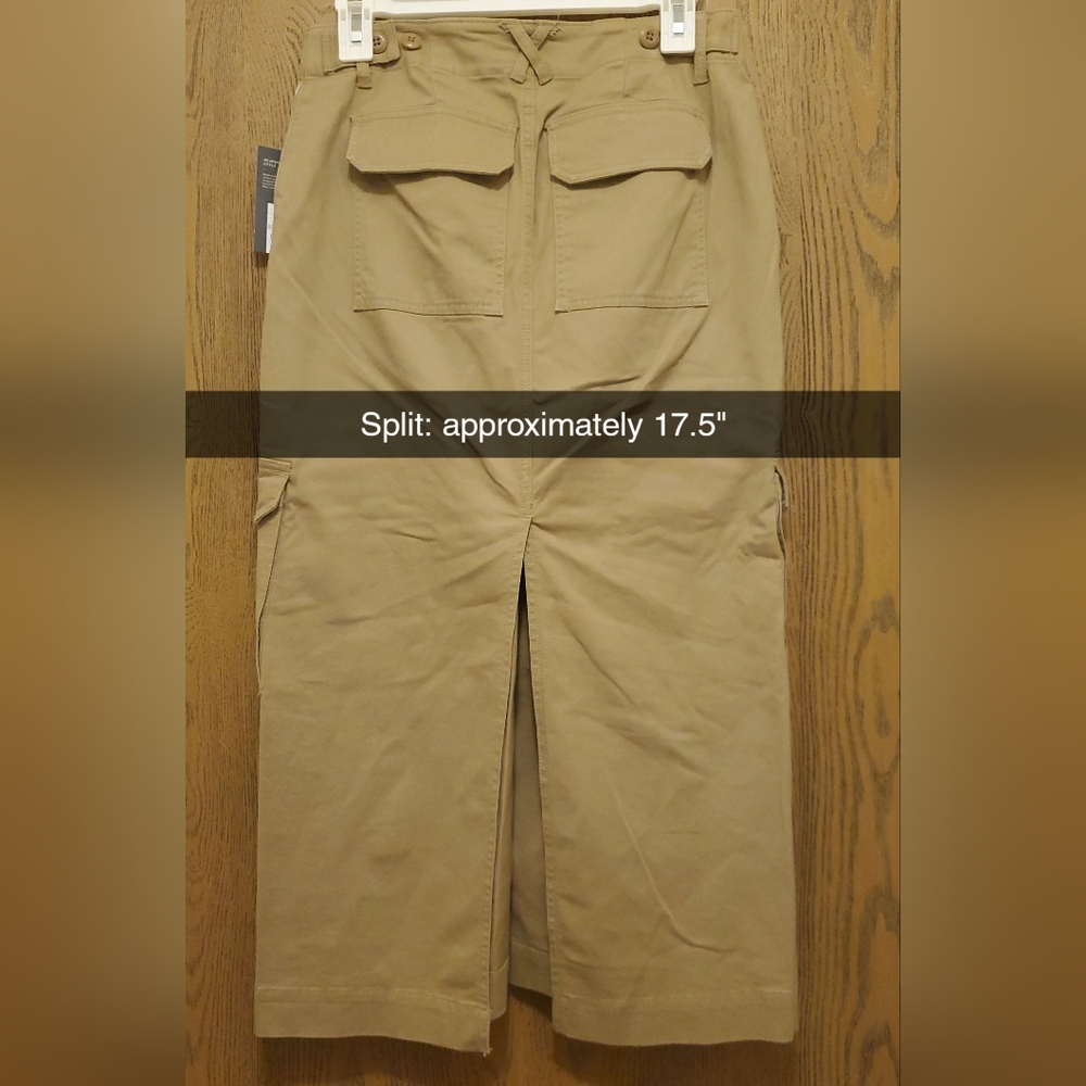 UNIVERSAL THREAD Tan Cargo Midi Skirt NWT Size: 4 - Picture 8 of 11